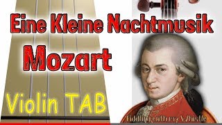 Eine Kleine Nachtmusik  Mozart  Violin  Play Along Tab Tutorial [upl. by Oz]