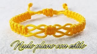 COMO HACER ESTA HERMOSA PULSERA DE HILO NUDO PLANO  TUTORIAL DIY [upl. by Silera304]