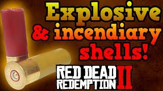 How to get Incendiary and Explosive shotgun shells  Red dead redemption 2 guides [upl. by Emsmus]