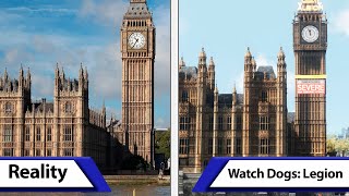 Watch Dogs Legion VS Reality  London City Comparison [upl. by Adlaremse]