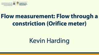 Flow measurement Orifice meter Lecture [upl. by Ardme164]