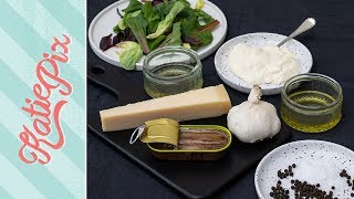 How To Make CAESAR Salad Dressing Recipe  Katie Pix [upl. by Wilburt]