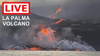 Day 40 12 hours of footage from Camera 3 La Palma Volcano [upl. by Aleahs]