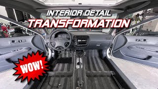 Honda Civic Interior Detail Transformation  Deep Cleaning EVERYTHING [upl. by Enida336]