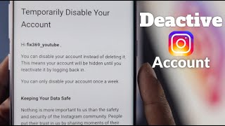 How to Temporarily Deactivate Instagram Account [upl. by Marder]