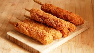 Corn Dog facile  recette coréenne 🇰🇷 [upl. by Suoivatra]