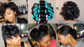 HOW TO ROLLER SET HAIR  Roller Setting Tutorial 2017  RELAXED HAIR [upl. by Tomaso]