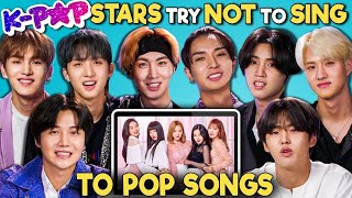 Kpop Stars React To Try Not To Sing Along Challenge PENTAGON 펜타곤 [upl. by Kaleb]