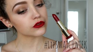 Milani Colorstatement Moisture Matte Lipsticks Lip Swatches Review  LipSwatchWeek [upl. by Adnarb]