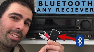 How to Hook up Bluetooth with ANY Receiver  Aluratek Bluetooth Music Receiver Review [upl. by Oibaf]