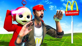 Robbing McDonalds as TELETUBBIES  Bonelab VR Mods [upl. by Bendick813]