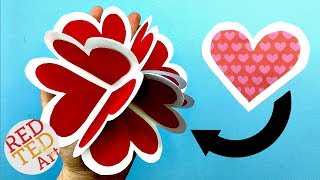 3D Pop Up Heart Card DIY  Alternative Explosion Card  Circular Heart Card  Easy Valentines DIY [upl. by Verile919]