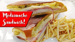 Medianoche Sandwich  Classic Cuban Midnight Media Noche Sandwich Recipe Miami Style [upl. by Eldoria81]