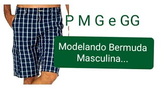 Como fazer molde bermuda masculina com bolsos cargo [upl. by Anaehs]