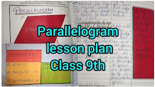 Parallelogram and its properties class 9th lesson plan [upl. by Bremble888]