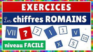 Les chiffres romains  exercices de niveau Facile [upl. by Anelak]