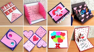 How to make Valentines day cardHandmade Valentines CardValentines day card makingValentine card [upl. by Jarad]