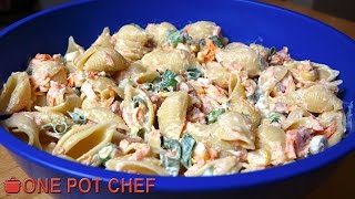 Ultimate Creamy Pasta Salad  One Pot Chef [upl. by Aicirpac289]