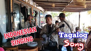 INDONESIAN SINGING TAGALOG SONG in  BALI INDONESIA [upl. by Eugilegna]