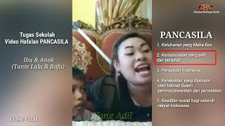 VIDEO VIRAL Ibu Ajar Anaknya Baca Pancasila Tante Lala amp Rafa [upl. by Elleirb]