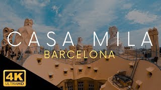 Casa Mila Barcelona Tour La Pedrera Antoni Gaudi 4k [upl. by Cirted]