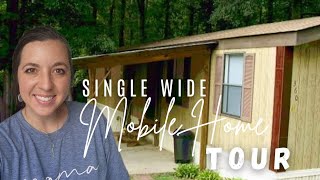 SINGLE WIDE MOBILE HOME TOUR  Our First Home [upl. by Shanleigh]