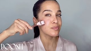 How to Use a Derma Roller at Home  Poosh [upl. by Dorr]