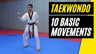 Taekwondo 10 Basic Movements [upl. by Ellimaj]