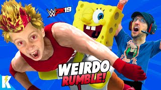 Weirdest Royal Rumble EVER Evil KCity FGTEEV Duddy amp Spongebob in WWE 2k19  KCity GAMING [upl. by Rivi]