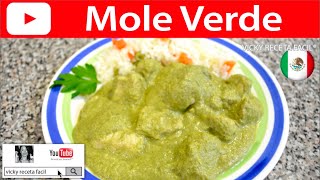 MOLE VERDE  Vicky Receta Facil [upl. by Epolulot]