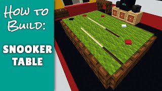 Snooker Table  Minecraft Furniture [upl. by Retxab]