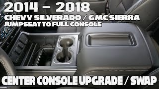 2014  2018 CHEVY SILVERADO  GMC SIERRA  Center Console Upgrade  SWAP from jumpseat [upl. by Dachi]