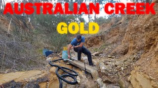 GOLD PROSPECTING AUSTRALIAN CREEK GOLD [upl. by Lielos552]