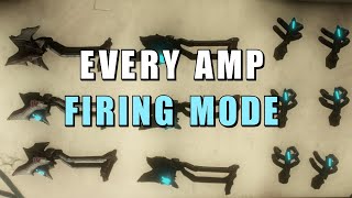 Warframe Every amp firing mode with some details [upl. by Suoivatnom]