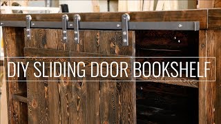 Create A DIY Sliding Door Bookshelf [upl. by Nadeau]