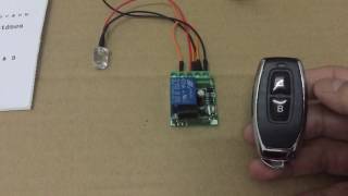 How to use 1 Channel DC12V Remote Control Switch with 2 button remote control [upl. by Gervase]