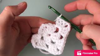 Carré basic au crochetgranny square [upl. by Rolecnahc871]