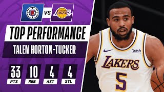 Talen HortonTucker ERUPTS For 33 PTS 10 REB 4 AST amp 4 STL In Lakers W [upl. by Aizirk725]