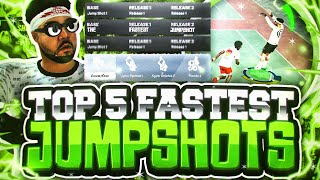 TOP 5 FASTEST JUMPSHOTS IN NBA 2K20 [upl. by Ariek]