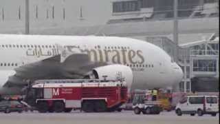 First landing of Emirates A380 in Munich  Munich  Emirates Airline [upl. by Nancie]