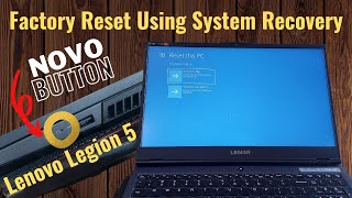 Lenovo Legion 5 Ryzen 7  2 Ways to Factory Reset Using System Recovery [upl. by Fine]