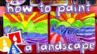 How To Paint A Beautiful Landscape for kids [upl. by Thamos]