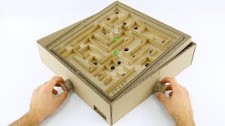 How to Make Marble Maze Game from Cardboard [upl. by Ahsinauj775]