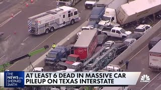 At least 6 dead in massive I35 wreck in Fort Worth Texas [upl. by Goer]