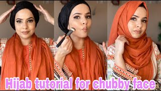 Hijab tips amp tutorial for round facechubby cheeks Hide double chin and HOW I WEAR MY UNDER SCARF [upl. by Henricks681]