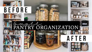 Small Pantry Organization Ideas that REALLY Work for 2021  Im BACK [upl. by Aisnetroh]