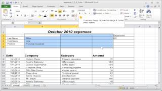 Excel Merge and center cells [upl. by Helli486]