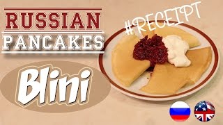 How to make BLINI Russian pancakesvocabulary [upl. by Oiramel]