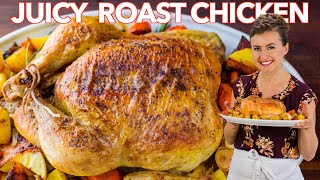 Juicy ROAST CHICKEN RECIPE  How To Cook a Whole Chicken [upl. by Jerold]