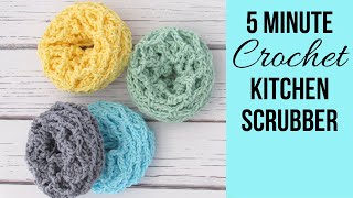 How to Crochet the Best Kitchen Scrubby in 5 Minutes  How To Make Kitchen Scrubby For Beginners [upl. by Stace]